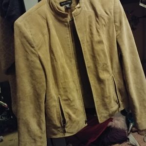 Valerie Stevens Tan Suede Leather Jacket